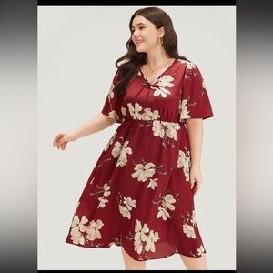 NWT Floral tie knot flutter dress size 22/24 🌺 142